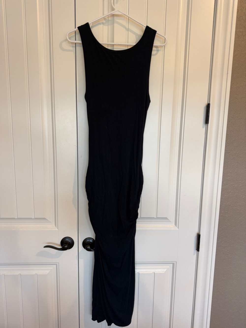 James Perse Standard Black Open Back Skinny Dress